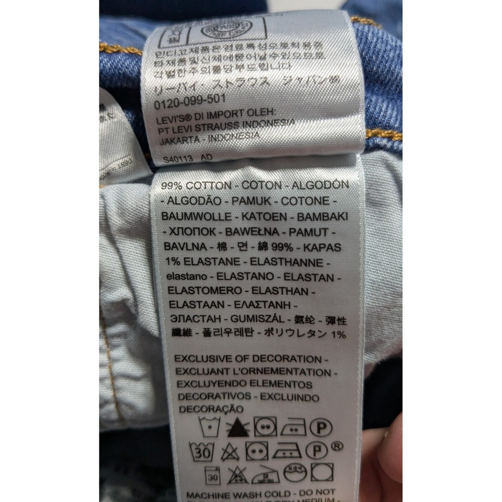 Levis 501 Button-Fly Cropped Raw Hem Straight Denim Jeans - Women‎ 28X26 - Picture 13 of 16